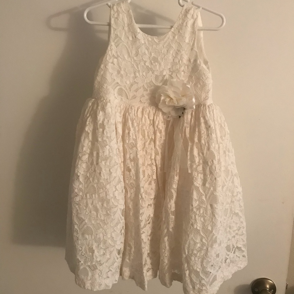 Beautiful ivory/cream flower girl dress